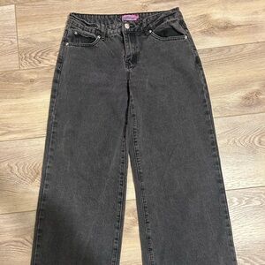 Edikted Charcoal Straight Leg Jeans